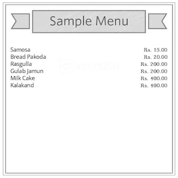 Panipat Sweets menu 