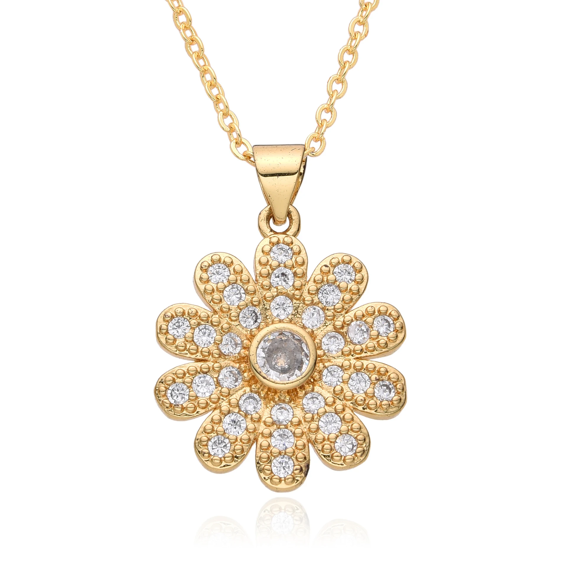 Title 2, Gepersonaliseerde zonnebloem ketting voor dames...