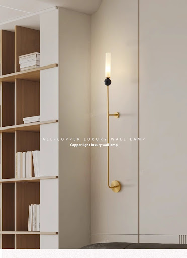 Title 1, Copper Living Room And Bedside LED Wall Lamp
