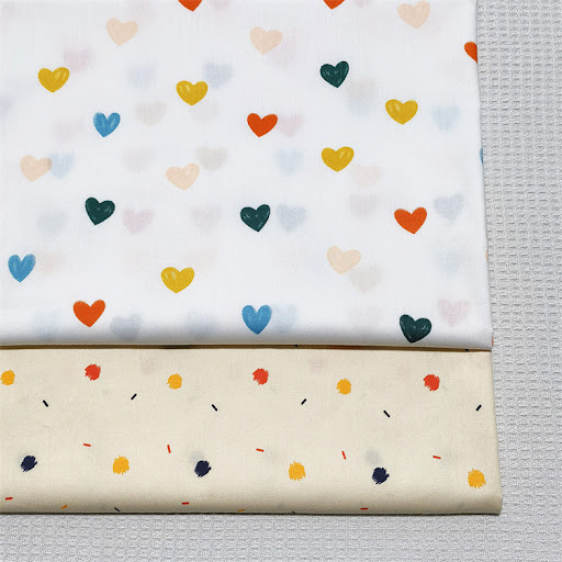 Title 1, Color Geometric Heart-shaped Lines Polka Dot Co...