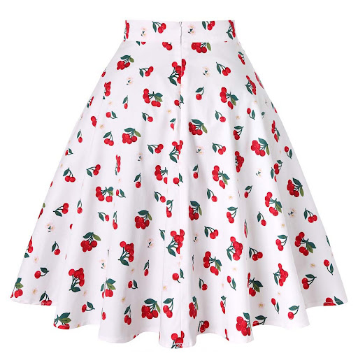 Title 5, Large hem high waist half A-line skirt for a fl...
