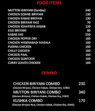 SLV Hale Chickpet Donne Biriyani Adda menu 1