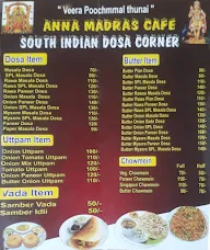 Anna Madras Cafe menu 1
