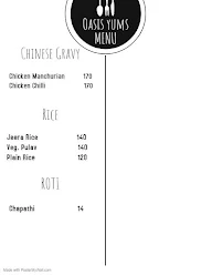 Oasis Yums menu 1