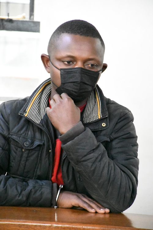 Corporal Joseph Kamau Muthunga at the Naivasha law courts on Thursday where he was charged with murder.