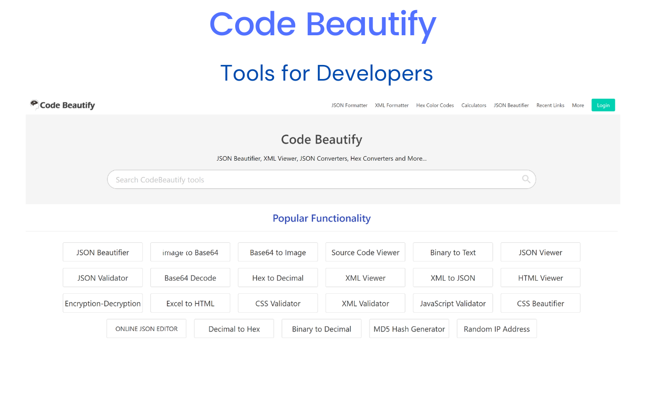 CodeBeautify Preview image 2