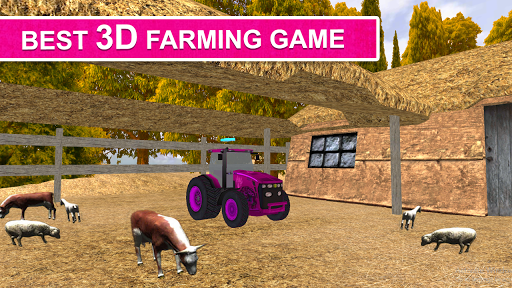Pink Girl Farm Truck Driver
