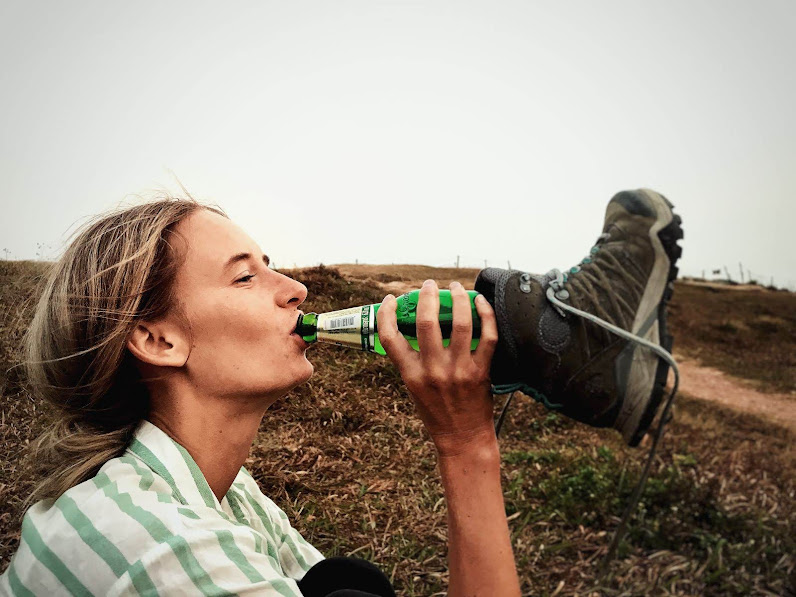 drinking beer from a shoe