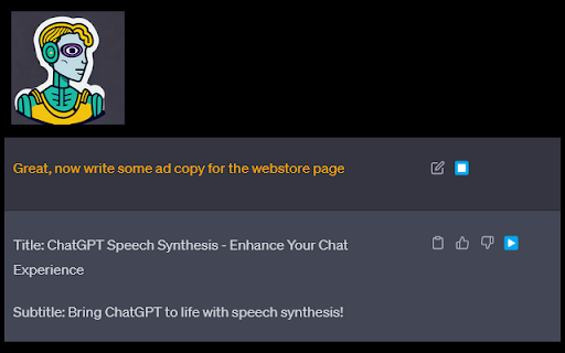 ChatGPT Speech Synthesis