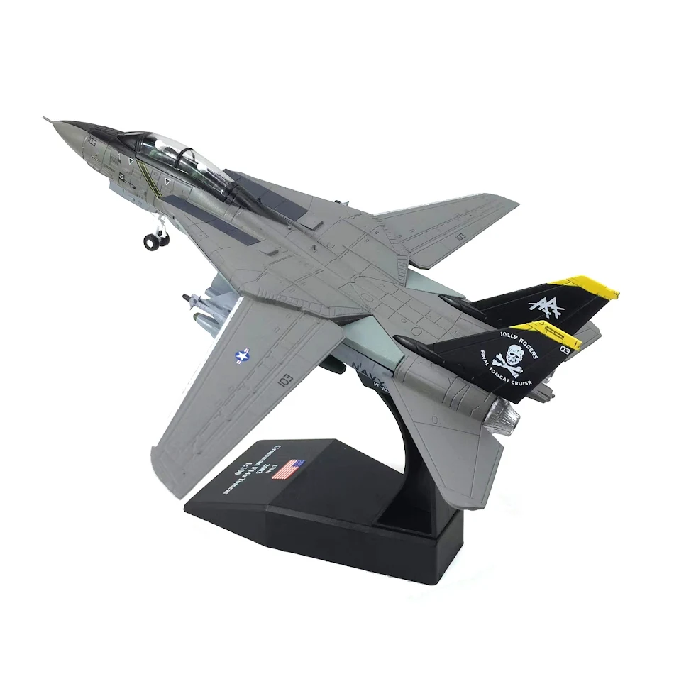 Modelo de aleación simulado del caza F-14 Tomcat Producto terminado Exhibición perfecta Simulación realista Detalles increíbles