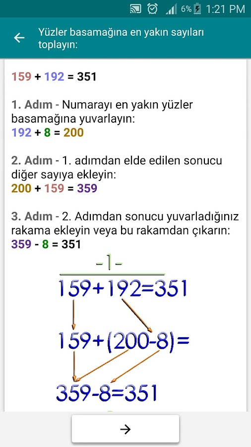   Matematiksel hileler- ekran görüntüsü 
