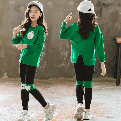 Title 8, Girls Casual Two-piece Long-sleeved Sweater Su...