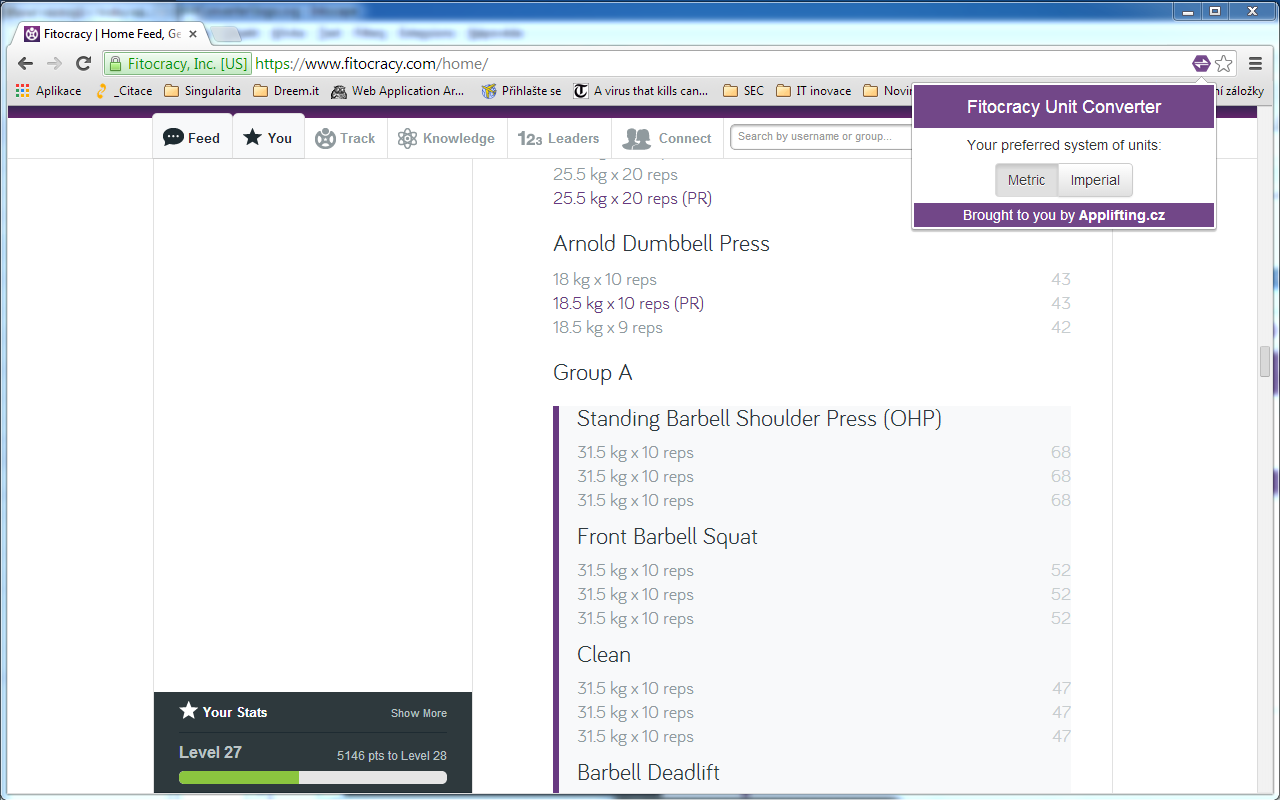 Fitocracy Unit Converter Preview image 3