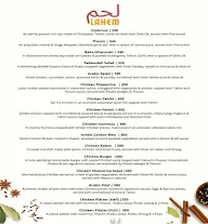 Lahem menu 1