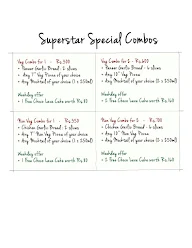 Superstar Pizza menu 2