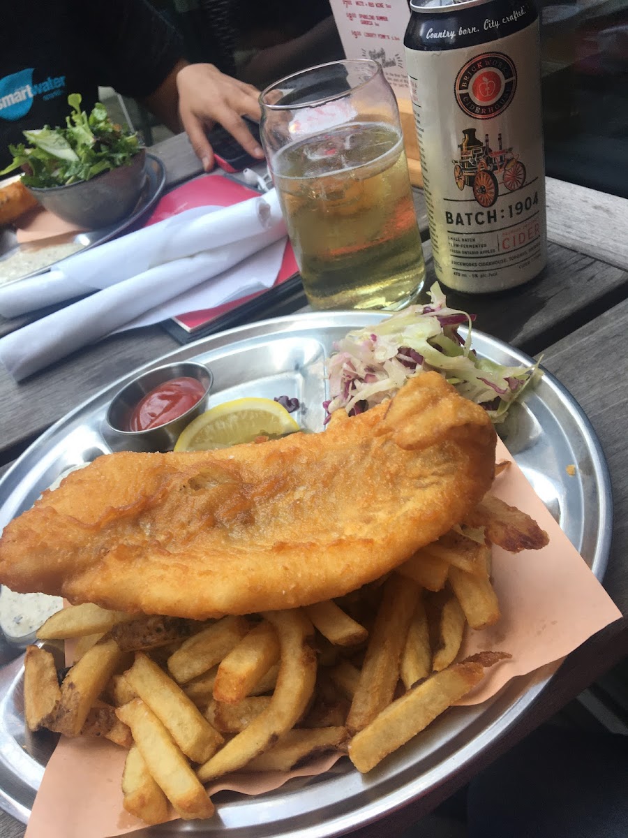 Gf Fish & Chips with Cider. 😋