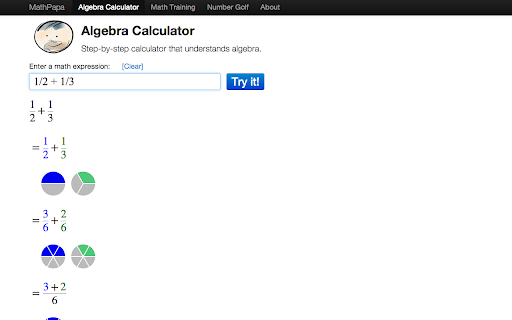 Algebra Calculator by MathPapa.com