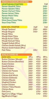 Indian & Mughlai King menu 1