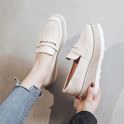 Title 5, Sequin Platform Slip-On Shoes with Thick Sole a...