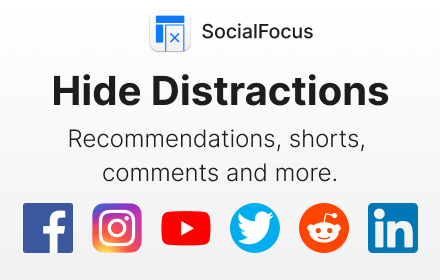 SocialFocus: Hide Distractions Promo Image