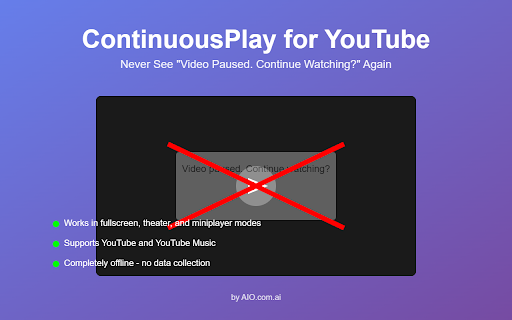 ContinuousPlay for YouTube screenshot 1