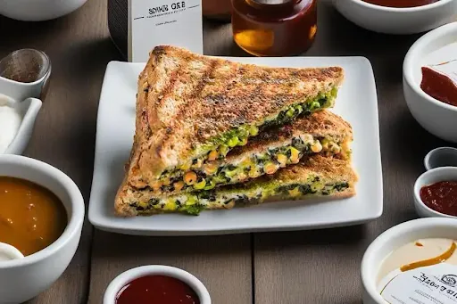 Corn And Spinach Grilled Sandwich