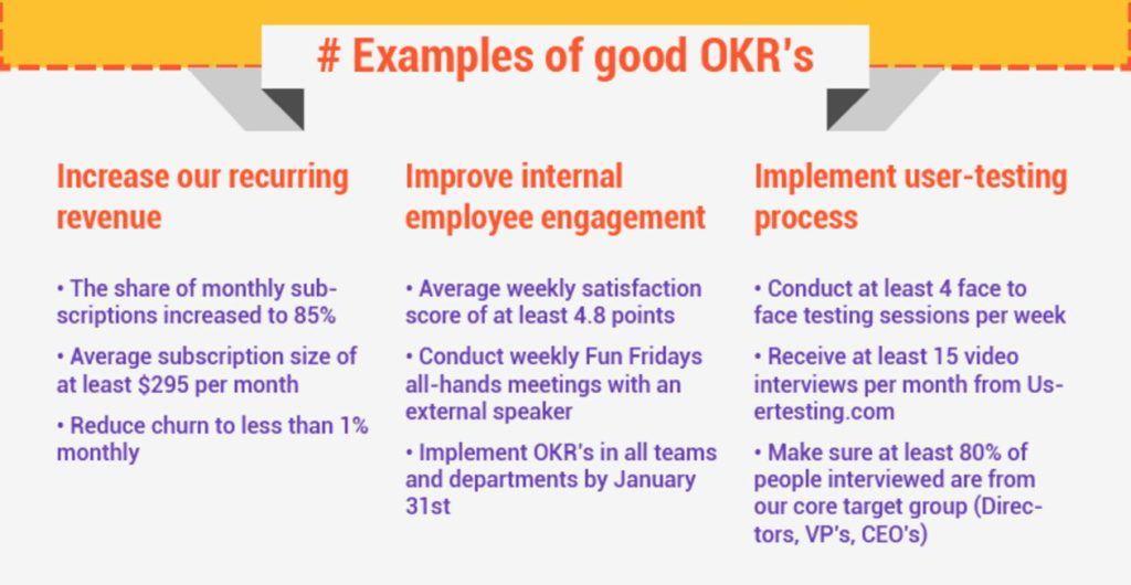 examples of OKRs