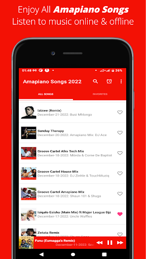 Screenshot Amapiano Songs 2024