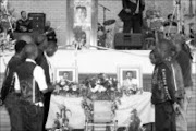 EAGLE HONOUR: Members of the Eagles Bikers Club pay their last respects to Toby Makwakwa who was buried yesterday. Pic. Lucky Nxumalo. 13/09/07. © Sowetan.