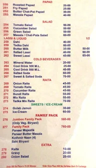 Sri Santosh Family Dhaba menu 1