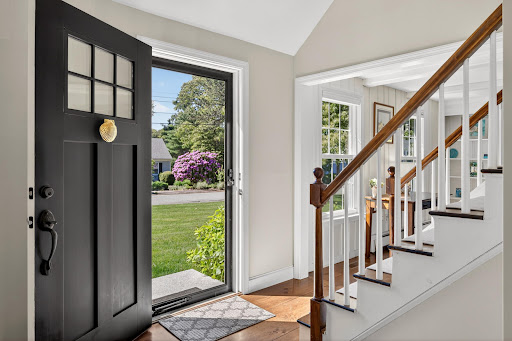Entrance with open door and staircase - House purchase in Chatham, 3 bedrooms