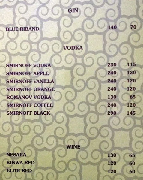 Nandhini Deluxe menu 