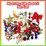 Phụ Kiện Trang Trí Noel Giáng Sinh Noel Cây Thông Có Thiệp Giáng Sinh Quả Châu Đèn Led