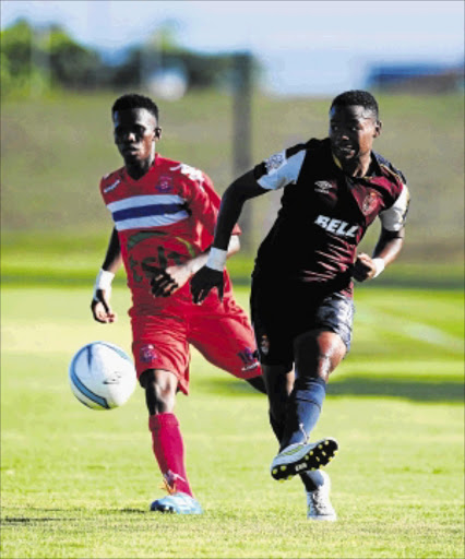 RED-CARDED: Thanda Royal Zulu's Thabo Maselwa clears the ball during their National First Division clash against Sivutsa Stars at Umhlathuze Sports Stadium in Richards Bay, KwaZulu-Natal Photo: Sabelo Mngoma/BackpagePix