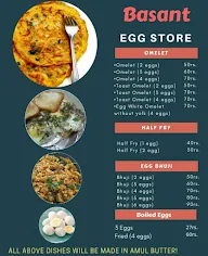 Basant Egg Store menu 1