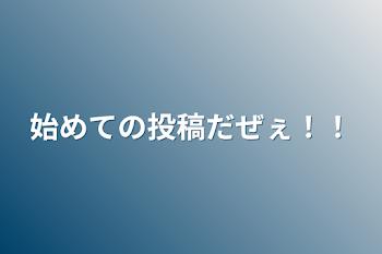 始めての投稿だぜぇ！！