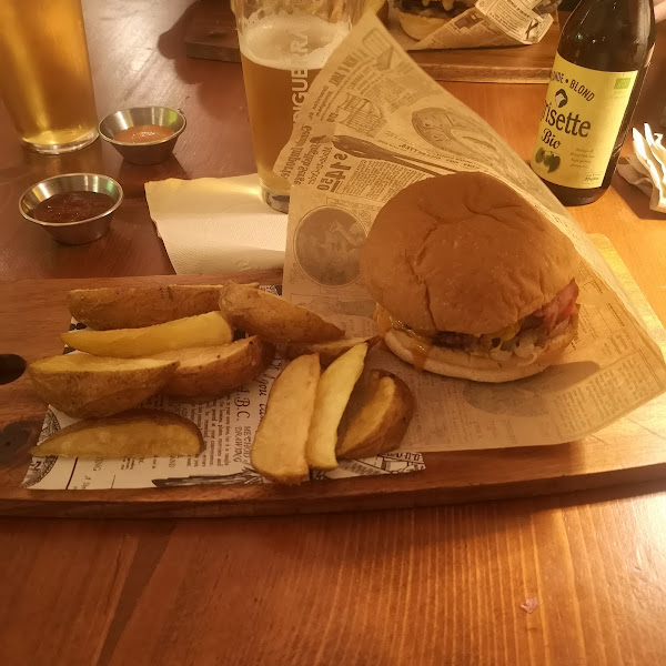 gf burger and fries