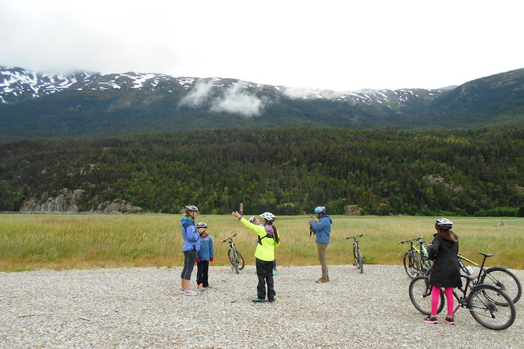 We spotted a bear during our bike riding excursion off RSSC Mariner