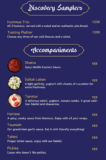 Tru Falafel menu 