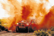 MUD IN YOUR EYE: Giniel De Villiers of South Africa and co-driver Dirk Von Zitzewitz of Germany negotiate a puddle during stage seven in Bolivia.