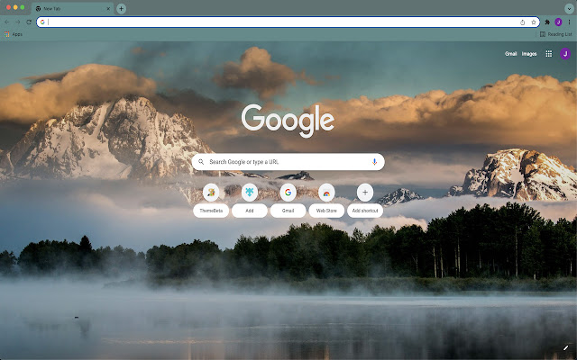 Misty Mountain Lake Theme chrome extension