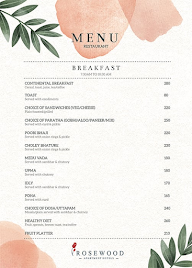 Zync - Rosewood Hotel menu 1