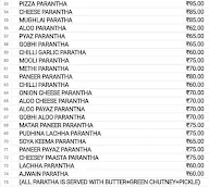 Paratha Queen menu 3