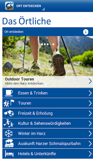 Screenshot Harz-App von Das Örtliche