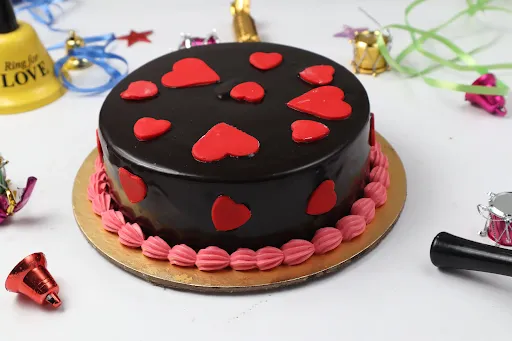 Chocolate Red Heart Cake