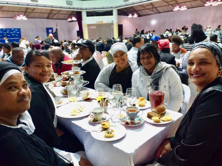 Wakiela Ely, Kaylin Blaauw, Renash Blaauw, Khasiefa Adams and Mariam Davids from the New Horizon Neighbourhood Watch were among about 300 women from neighbourhood watch groups in Cape Town who attended a function last week.