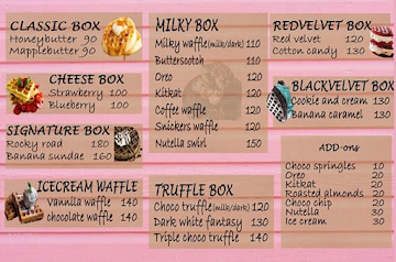 Waffle Lush menu 