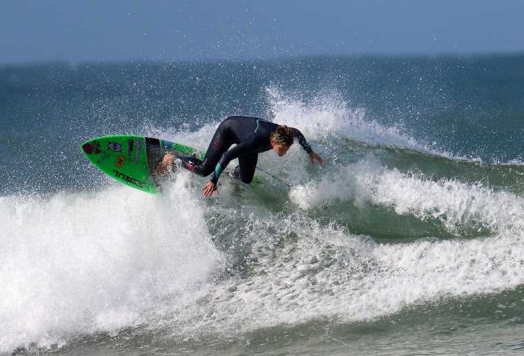 Multiple SA surfing champion Heather Clark of the South Coast carves a superb clean line at Nahoon Corner ahead of the 54th Mercedes-Benz South African surfing championships, from Wednesday until Sunday at Nahoon Reef.