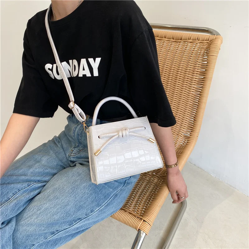 Nouveau Sac Bandoulière Coréen Style Mori pour Femme Motif Pierre, idéal pour un look décontracté et élégant, parfait pour un usage quotidien, léger et pratique