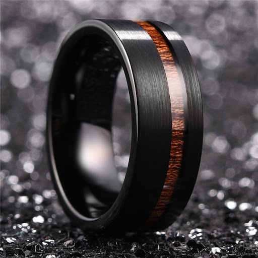 Title 1, Pin Black Groove Wood Grain Stainless Ornament ...